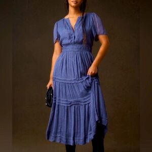 Anthropologie: Somerset Maxi Dress. Blue Size XS.